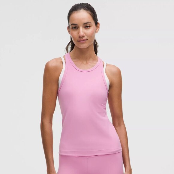 Align™ Waist-Length Racerback Tank Top - Pink Frosting - Picture 1 of 4